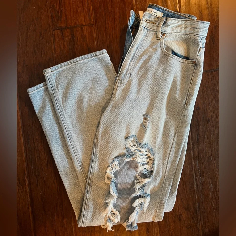 PacSun high rise 90s distressed boyfriend jeans - Picture 2 of 6